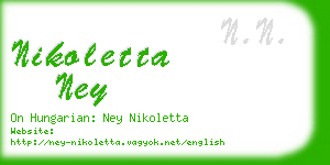 nikoletta ney business card